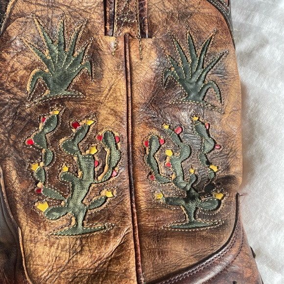 OLD GRINGO-BOOTSTAR Women’s boots 8 B Cactus Flower-Snip Toe Handmade in Mexico - Picture 2 of 13